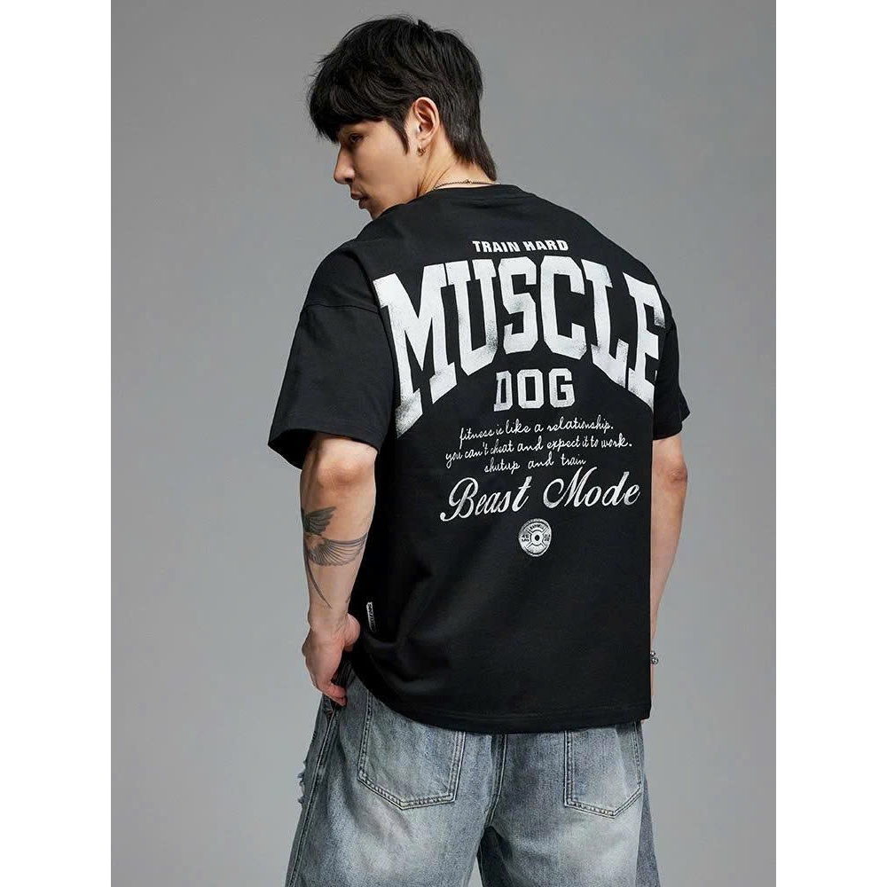 Áo thun Stee Cổ tròn MUSCLE Localbrand ICVCVNI Unisex Cotton