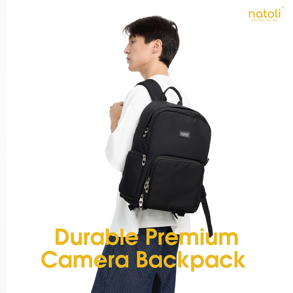 Balo máy ảnh, balo camera chống nước NATOLI, nhiều ngăn đựng laptop đi du lịch BST Durable Premium Camera Backpack B29