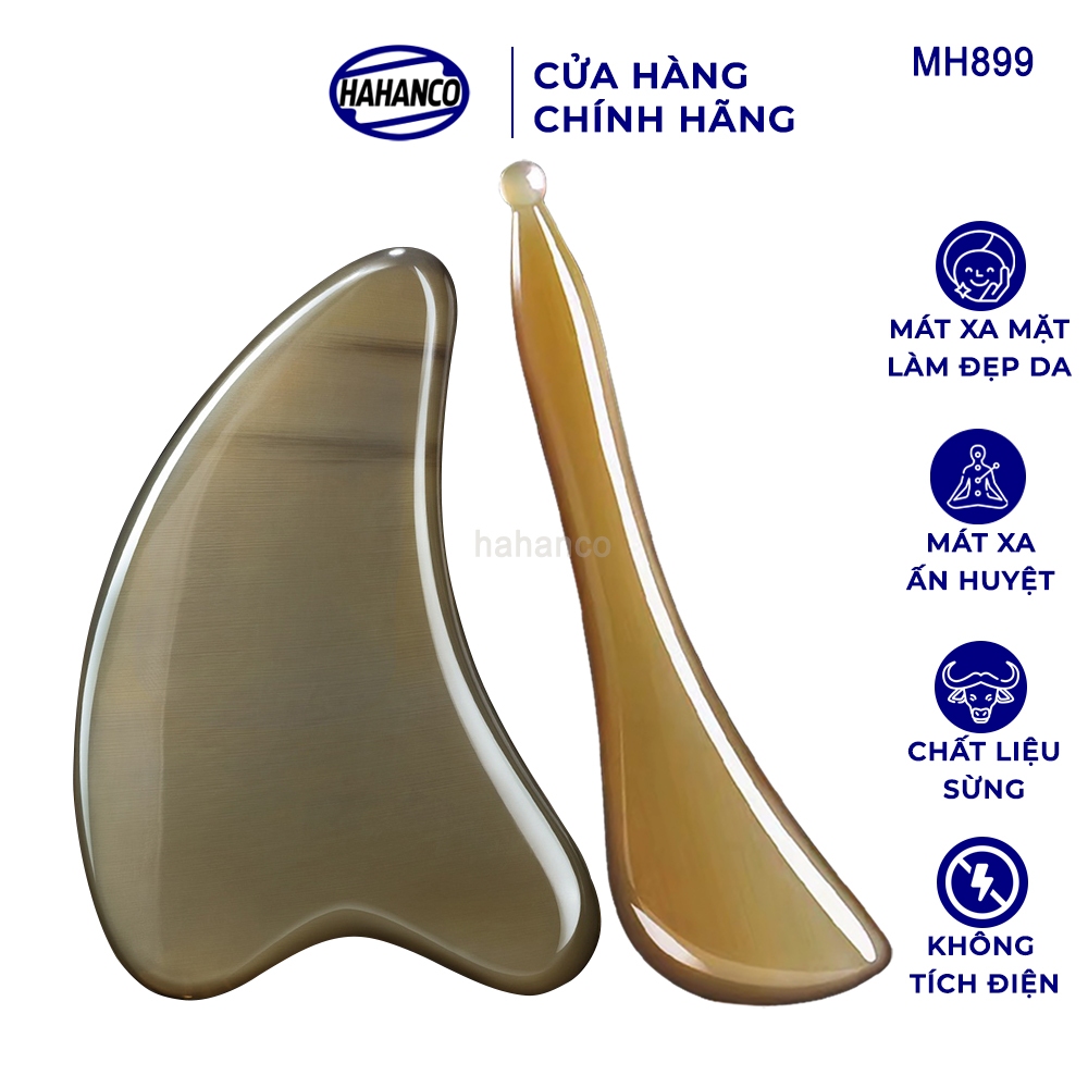Combo Mát Xa VIP Làm Đẹp Da Bằng Sừng HAHANCO Làm Mịn Da Mặt Và Toàn Thân - MH899