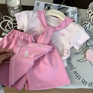 [B&G] Sét bộ giả váy hồng kèm choàng cổ dễ thương cho bé gái từ 10-45kg(2-12 tuổi)
