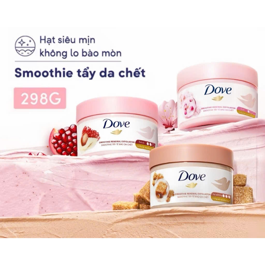 Tẩy Tế Bào Chết Body Dove Chăm Da Sáng Mịn 298g