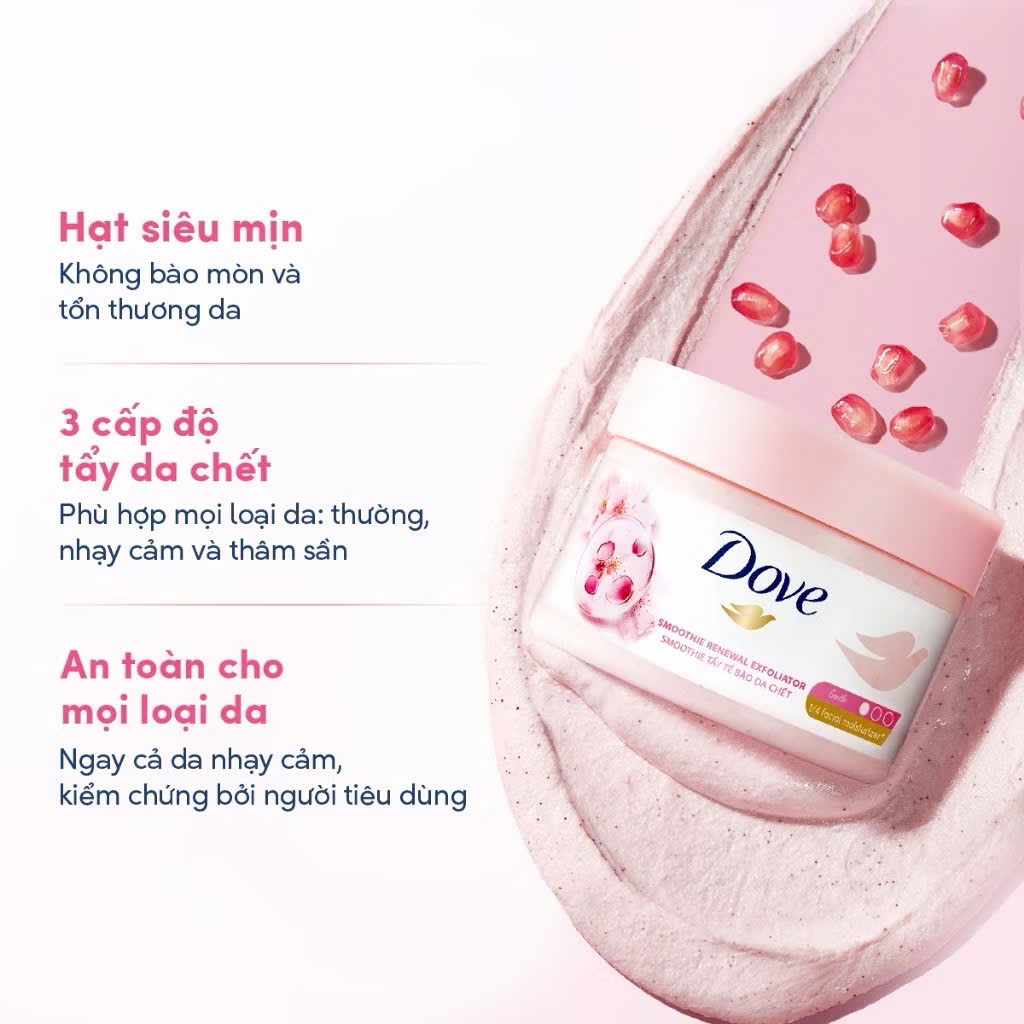 Tẩy Tế Bào Chết Body Dove Chăm Da Sáng Mịn 298g