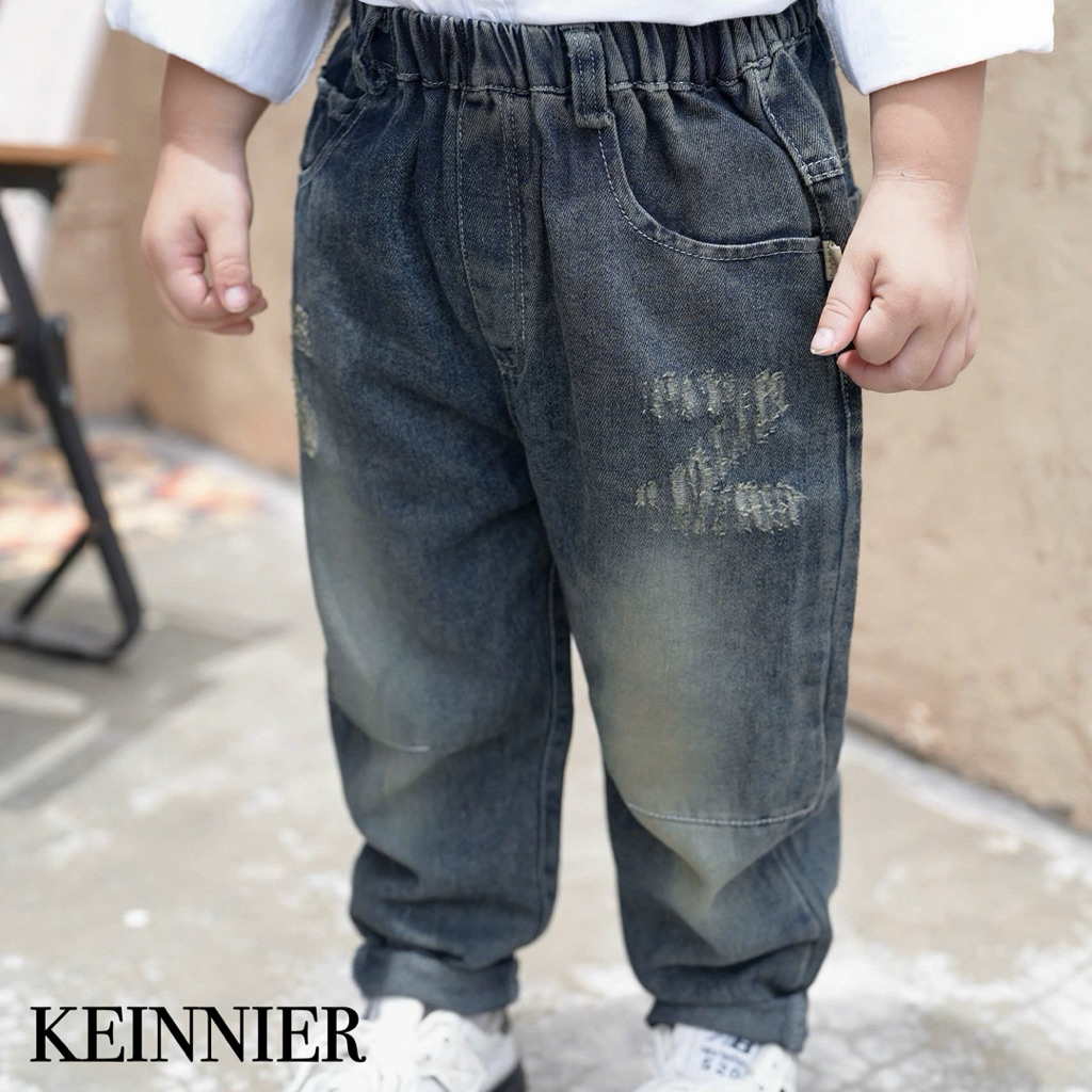 Quần Jeans Mài Z Bé Trai Form Baggy Trendy H0525Q21 Size 90-140 (11-26kg) Quần Bò Thời Trang Cá Tính