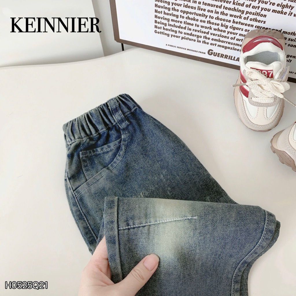 Quần Jeans Mài Z Bé Trai Form Baggy Trendy H0525Q21 Size 90-140 (11-26kg) Quần Bò Thời Trang Cá Tính