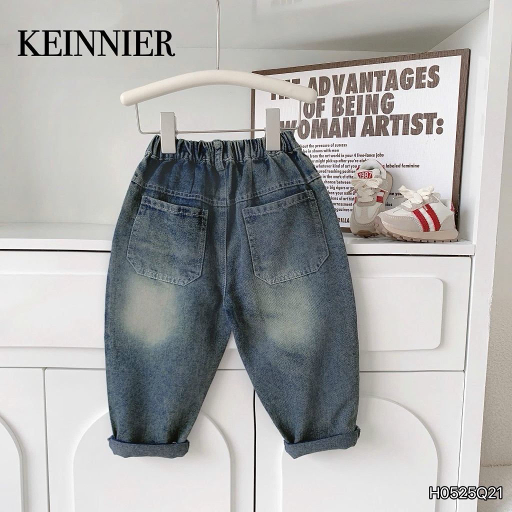 Quần Jeans Mài Z Bé Trai Form Baggy Trendy H0525Q21 Size 90-140 (11-26kg) Quần Bò Thời Trang Cá Tính
