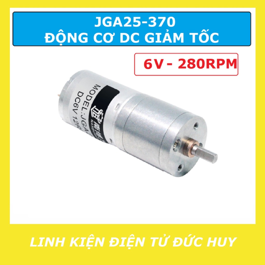 ĐỘNG CƠ DC GIẢM TỐC GA25 370 6VDC 280RPM | Shopee Việt Nam
