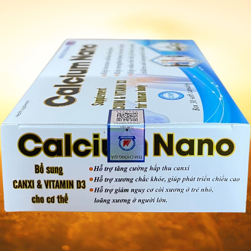 Combo 5 Hộp Calcium Nano Xanh Dương Vỉ 30 Viên - Rostex - Vinaphar - Vitamin Thanh Lọc
