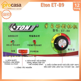 Máy dập ly bằng tay Eton B9 - máy ép miệng cốc tự thu màng - 350ml - 500ml - 700ml