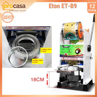 Máy dập ly bằng tay Eton B9 - máy ép miệng cốc tự thu màng - 350ml - 500ml - 700ml