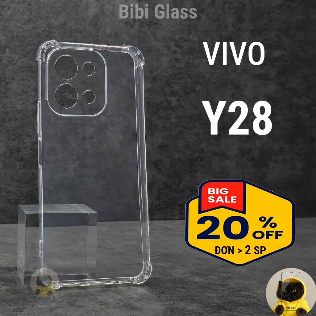 Ốp lưng Vivo Y28 4G Silicon nhựa dẻo trong suốt cao cấp chống sốc va đập bảo vệ camera Vỏ bao đt vv