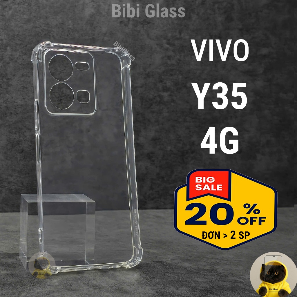 Ốp lưng Vivo Y35 4G silicon nhựa dẻo trong suốt cao cấp chống sốc bảo vệ cam điện thoại bibi