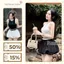 A32 Set đồ sang chảnh áo 3 lỗ kèm quần đùi váy cách điệu, chất cotton size 40-65kg mẫu SETAO3LOQDUIVAYBOM.