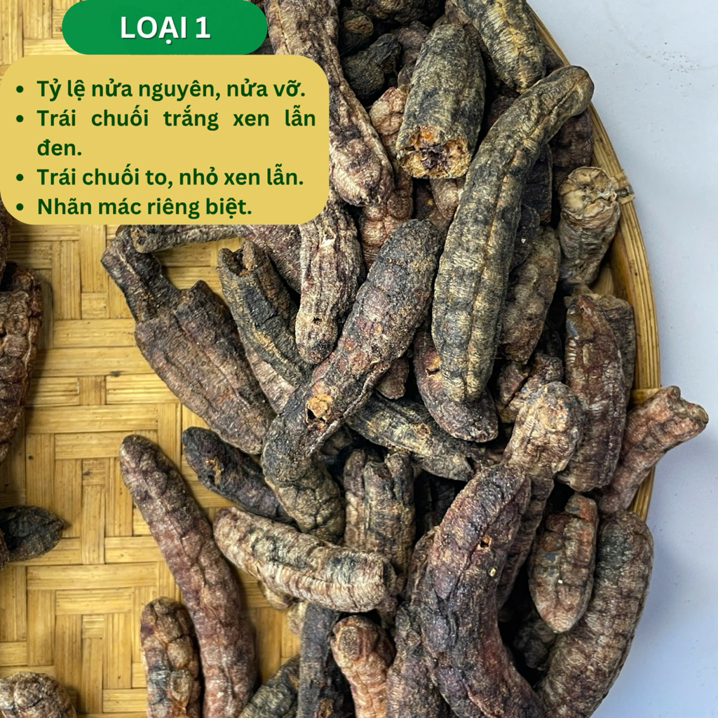 Combo 2kg Chuối Hột Rừng Loại 1 Đức Thiện (Khô, Sạch, Thơm) - Giảm Đau Xương Khớp, Gout, Sỏi Thận