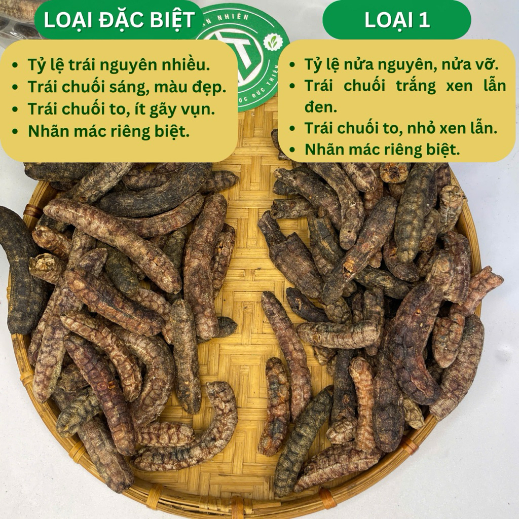 Combo 2kg Chuối Hột Rừng Loại 1 Đức Thiện (Khô, Sạch, Thơm) - Giảm Đau Xương Khớp, Gout, Sỏi Thận
