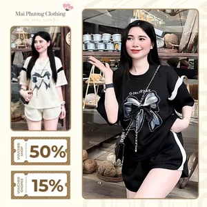 A63 Set đồ nữ sang chảnh, cá tính kèm quần đùi hình in 5D chất cotton size 40-65kg mẫu SETGIRLNO.