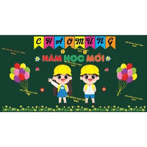 Bộ Chào Mừng Năm Học Mới mẫu Tiếng Việt và Tiếng Anh ( trang trí bảng )