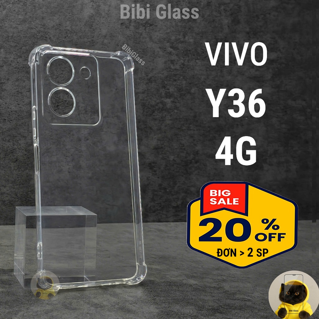 Ốp lưng Vivo Y36 4G Silicon nhựa dẻo trong suốt cao cấp chống sốc chống va đập có gờ bảo vệ bốn góc
