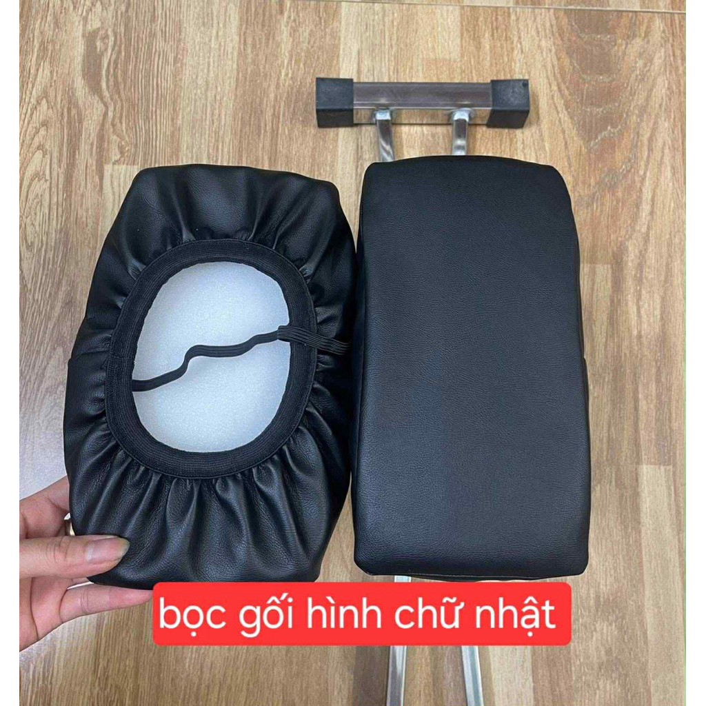 bọc gối hình chữ Nhật kích cỡ 23-11 xốp dày 2cm