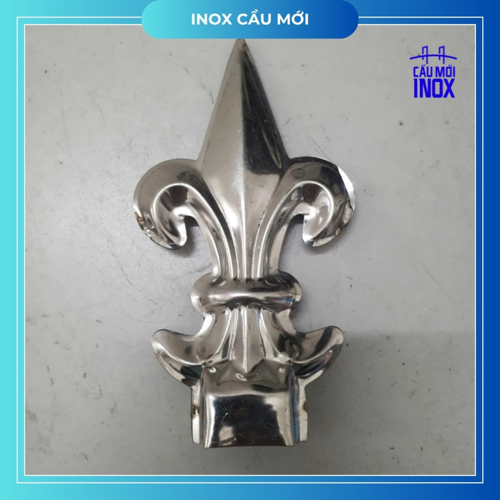 Mũi giáo inox 304, 25x25mm chống trộm, chông trang trí cửa cổng, hoa văn inox bền đẹp, sắc nét