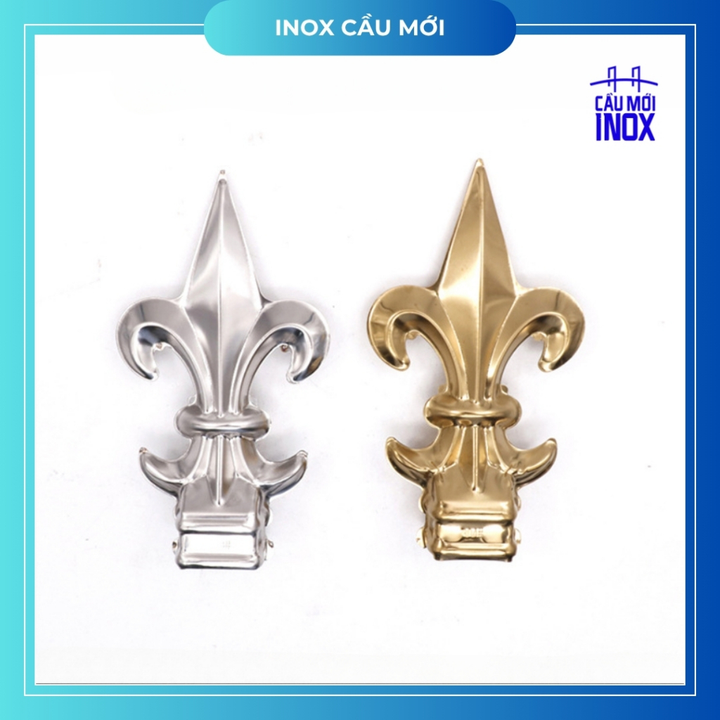 Mũi giáo inox 304, 25x25mm chống trộm, chông trang trí cửa cổng, hoa văn inox bền đẹp, sắc nét