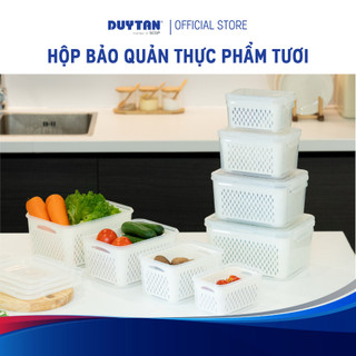 Hộp bảo quản thực phẩm tươi MATSU rổ thoát nước, nhựa PP nguyên sinh nắp silicone kín ngăn ám mùi