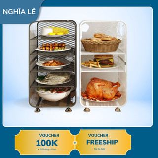 Lồng bàn thép 4 tầng đựng thức ăn tránh côn trùng tránh bụi độ bền 5 năm