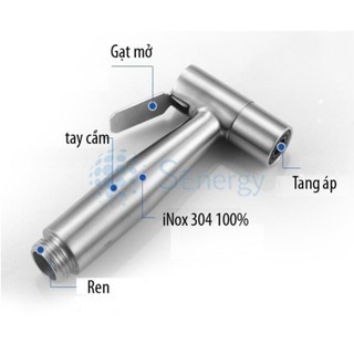 Xịt vệ sinh inox 304, bộ xịt vệ sinh, xịt rửa bồn cầu inox 304 cao cấp