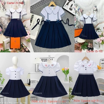 Đầm học sinh cấp 1 siêu xinh - Quần áo học sinh nữ - Đồng phục học sinh tiểu học - Danangsale