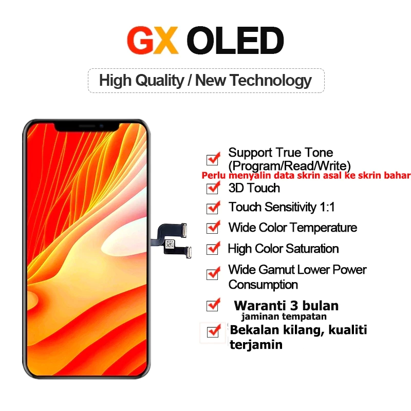 GX OLED LCD Màn hình màn hình cho màn hình thay thế cho X XR XS XSMAX 11PRO 12 Pro Max OLED Phụ kiện | BigBuy360 - bigbuy360.vn