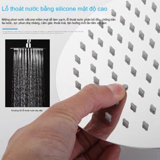 INOX304 Đủ bộ bát sen VUÔNG TRÒN  tắm đứng kèm dây nối bằng Inox sáng bóng tiện lợi gồm bát sen cần treo b át và dây sen