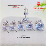 Khuyên tai nam nữ bạc xi bạch kim đá moissanite loại 1 D/FL, Bông tai nụ khóa vặn 6 chấu kim cương nhân tạo giống xoàn — ảnh 5