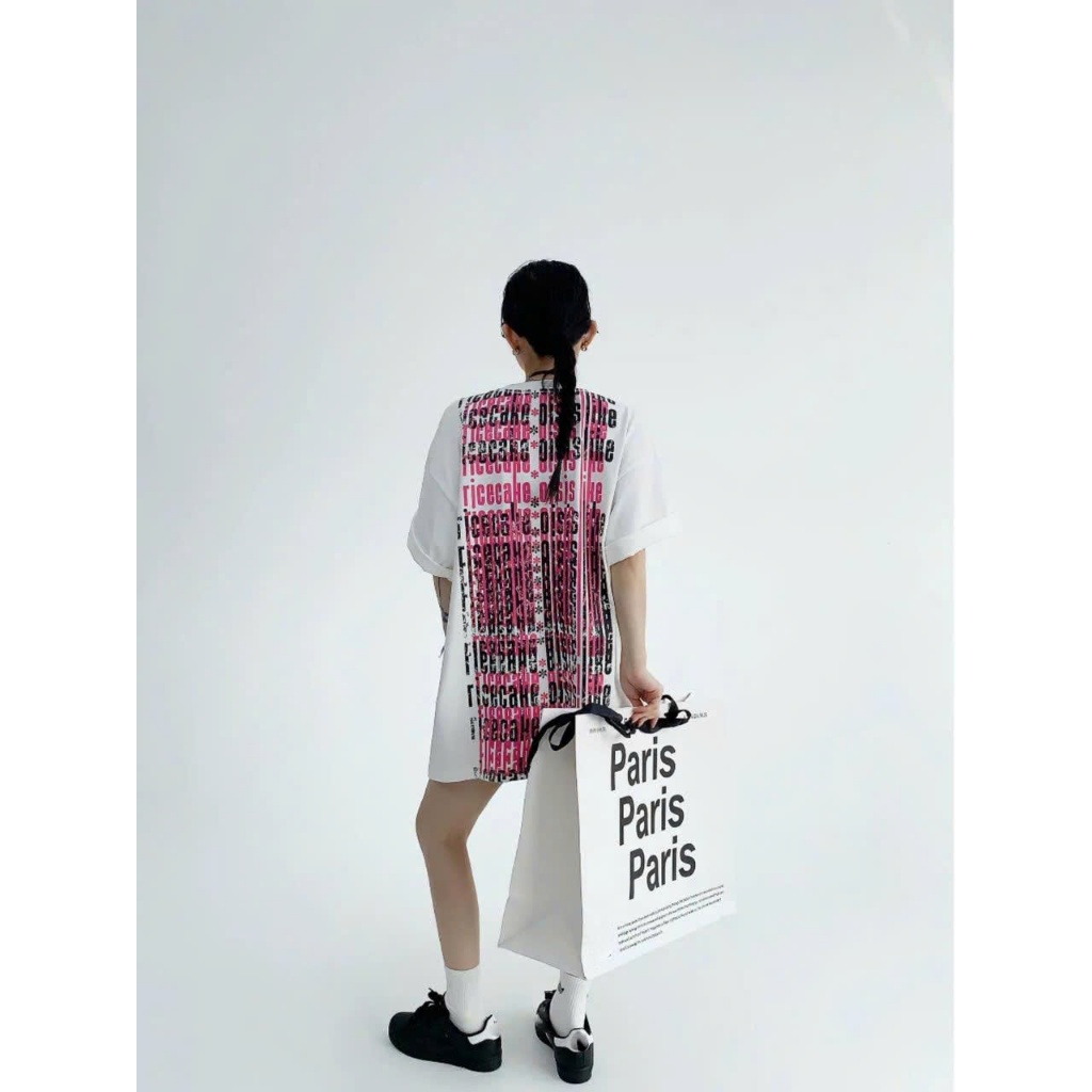 Áo thun Stee Cổ tròn RICECAKE Localbrand ICVCVNI Unisex Cotton