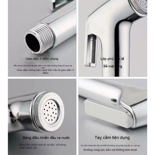 Vòi xịt vệ sinh vòi xịt bồn cầu vòi xịt toilet kèm dây dẫn và đế cài