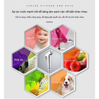 Vòi xịt vệ sinh vòi xịt bồn cầu vòi xịt toilet kèm dây dẫn và đế cài