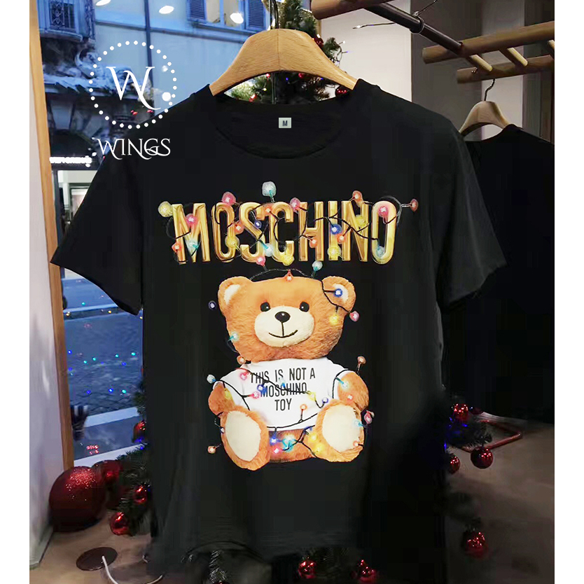 Áo thun nữ fom rộng oversize Moschino Giáng Sinh