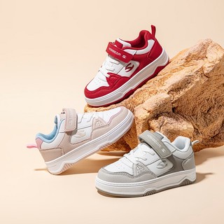 Sneaker unisex trẻ em HOBIBEAR EK2068 đỏ trắng, giày thời trang trẻ em phù hợp đi học đi chơi
