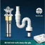 xiphong chậu rửa bát+nắp cống ngăn mùi| Inox chống gỉ, thoát nước nhanh, chống mùi hôi, dễ lắp đặt, không cần dụng cụ