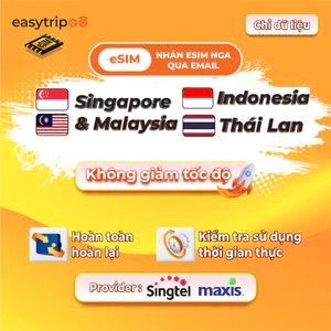 Easytripgo Singapore Malaysia Thái Lan Indonesia esim Roaming Unlimited Data | 3-10GB 3-30Ngày | High Speed Data