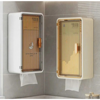 Hộp Đựng Giấy Đa Năng 3 Tầng, Tủ Đựng Đồ Nhà Tắm Treo Tường Chống Nước Có Cửa Kéo Siêu Tiện Lợi