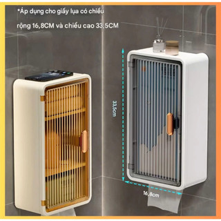Hộp Đựng Giấy Đa Năng 3 Tầng, Tủ Đựng Đồ Nhà Tắm Treo Tường Chống Nước Có Cửa Kéo Siêu Tiện Lợi
