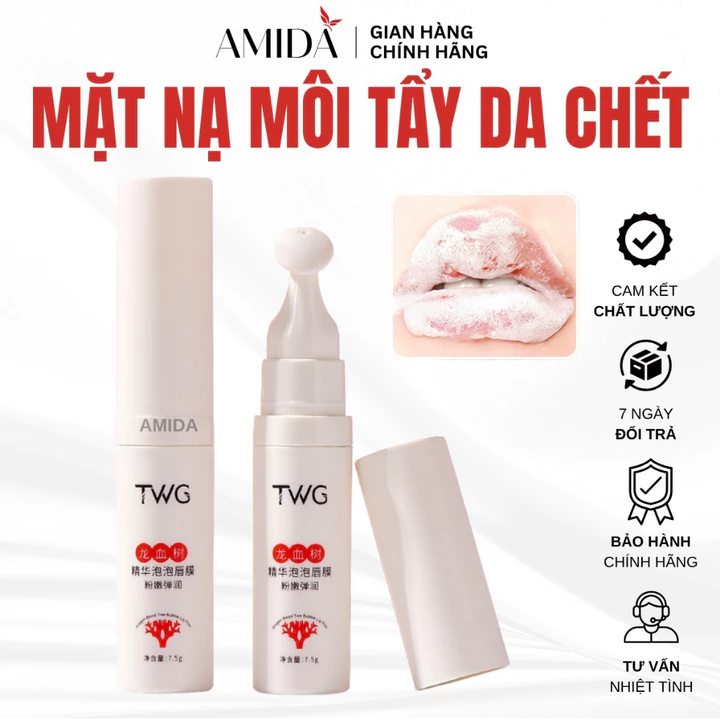 Mặt Nạ Môi Amida Tạo Bọt Khử Thâm Môi Làm Hồng Môi, Mặt Nạ Ủ Môi Dưỡng Mềm Cho Đôi Môi Căng Bóng