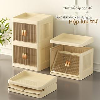 Kệ Tủ Mỹ Phẩm  Đa Năng 3 Tầng Gấp Gọn, Kèm Khay Đựng Son Tiện Ích, Chống Nước, Chất Liệu PP Bền Bỉ