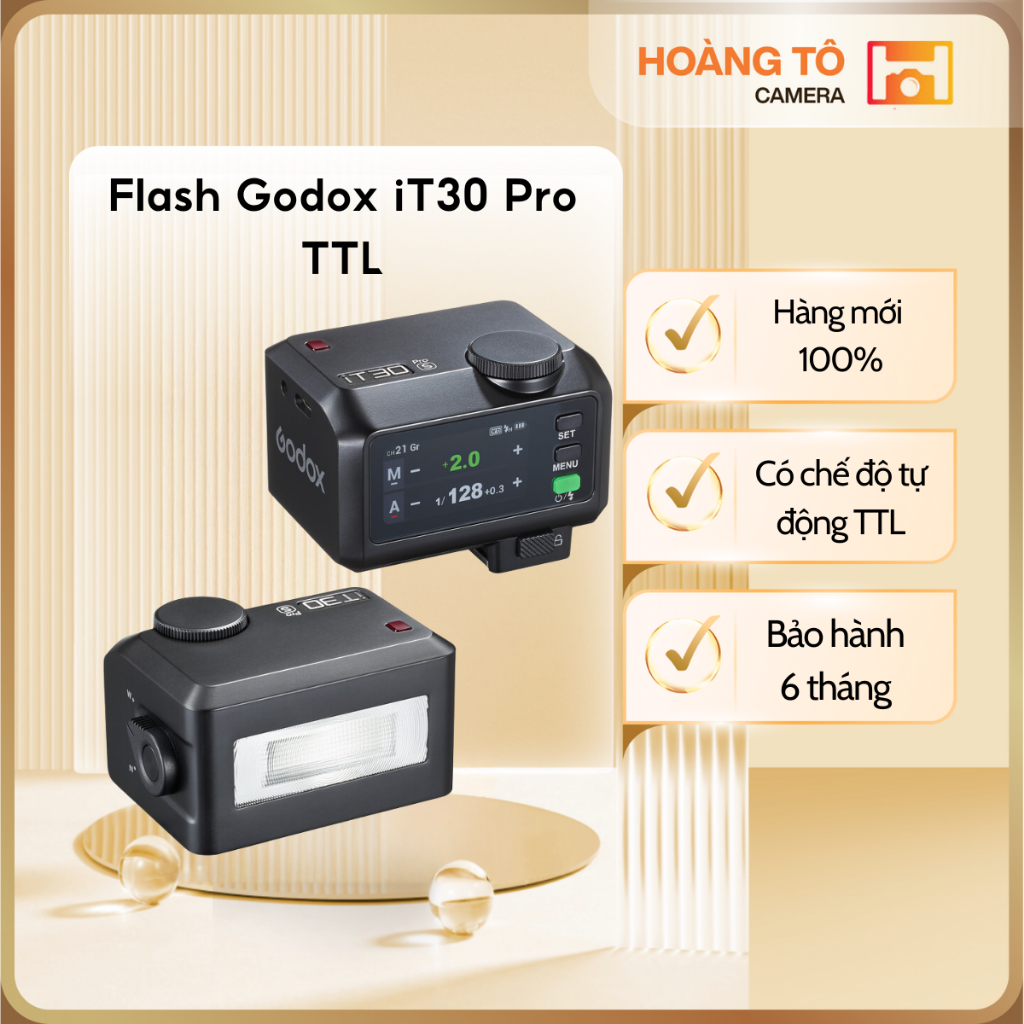 Đèn flash Godox iT30 Pro TTL mini nhỏ gọn For Sony / Fujifilm / Canon ...