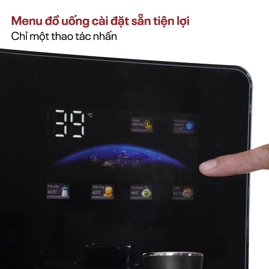 Máy nước nóng lạnh tích hợp bàn pha trà TB2A Nhập Khẩu FUJIHOME, Cây bàn trà đun nước siêu tốc màn hình cảm ứng
