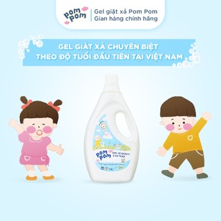 Nước Giặt Xả Pom Pom Active [2 Can 1.6L] Cho Cả Gia Đình Sạch Mới Thơm Mềm Vải Hương Nắng Mai AT16
