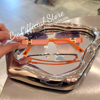 Mắt Kính mát râm Bự Store  nữ thời trang không viền chữ H mẫu ombre độc lạ 1115