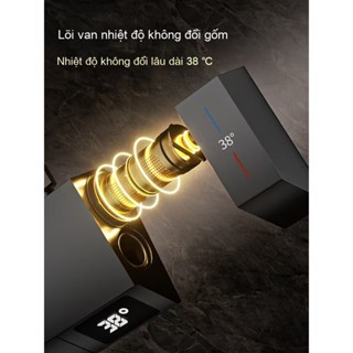 🔥Bộ vòi sen nóng lạnh Vòi sen đứng, thân chính lõi đồng, hiển thị nhiệt độ, tăng áp,4 chế độ phun nước, bảo hành 2 năm