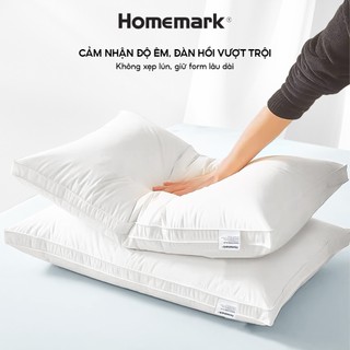 Ruột gối nằm lông vũ 50x70 êm ái thoáng khí gối ngủ khách sạn cao cấp Homemark PR1