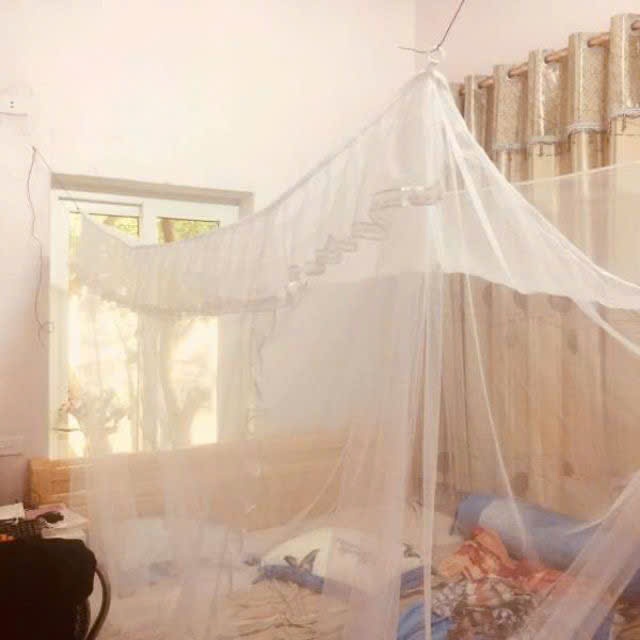 Mùng trắng Việt Nam, Cao 2m, Xếp Ly To, nhiều kích thước, may kĩ, thoáng, may mùng theo yêu cầu