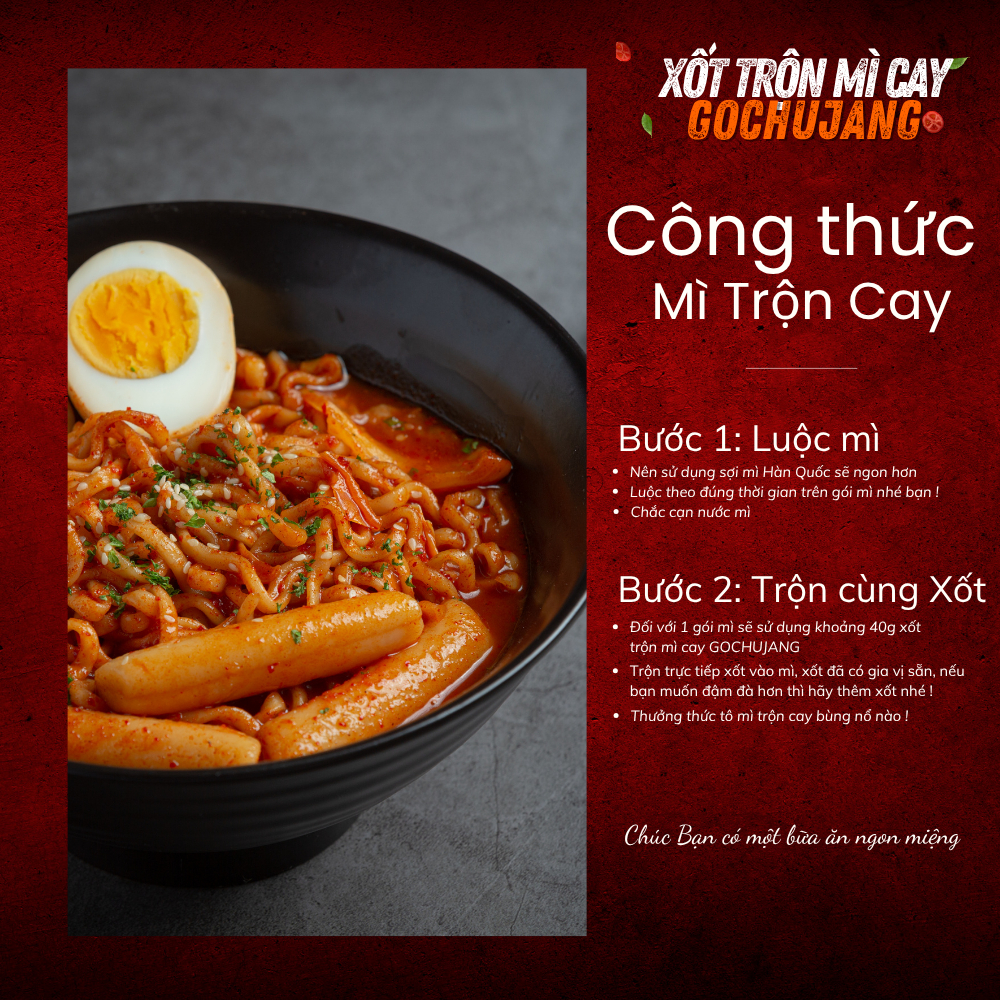 Xốt Trộn Mỳ Cay Gochujang Tomato T&P Dùng Trộn Mì, Nấu Mì Cay, Xào Miến Theo Kiểu Hàn Quốc